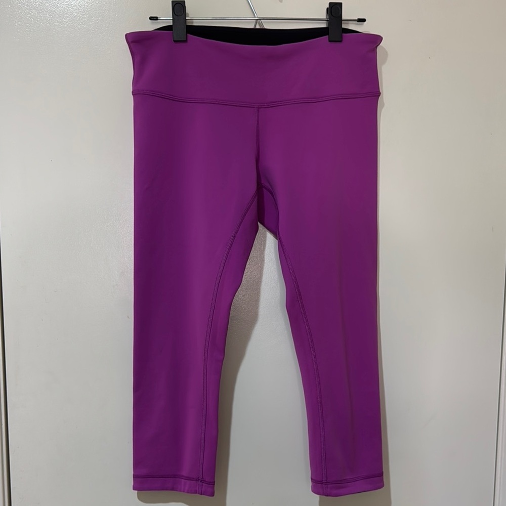 Lululemon Wunder Under Crop III (Reversible) Black / Ultra Violet